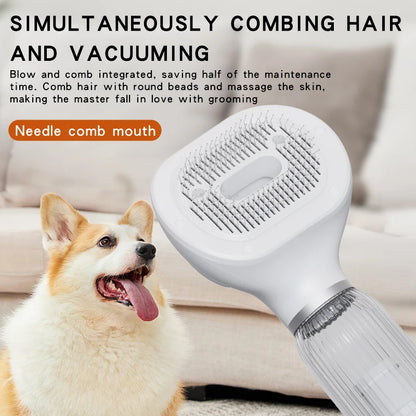 Pet Hair Dryer Blowing Comb – Strong Wind Grooming Brush with Cool Air for Dogs & Cats