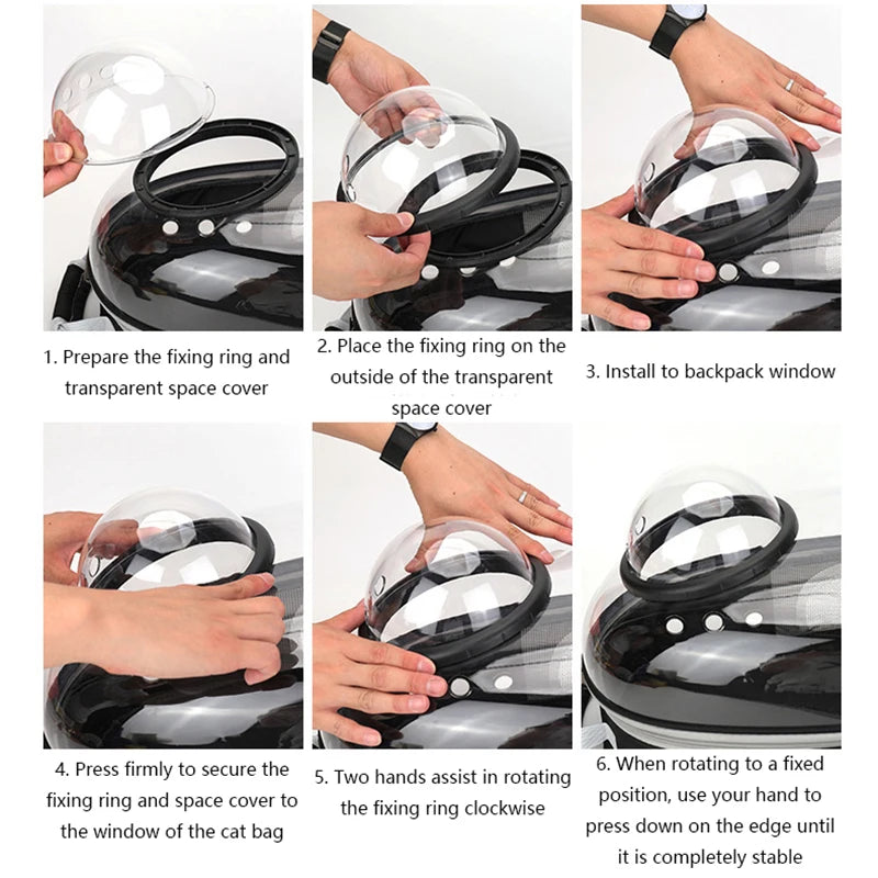 Breathable Space Backpack | Portable Pet Carrier for Cats & Puppies