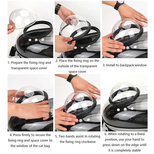 Breathable Space Backpack | Portable Pet Carrier for Cats & Puppies