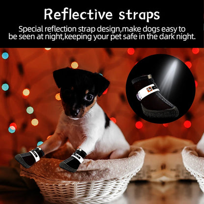 Dog Shoes Non-Slip Soles Thick Plush Protection Paw Pet Shoes