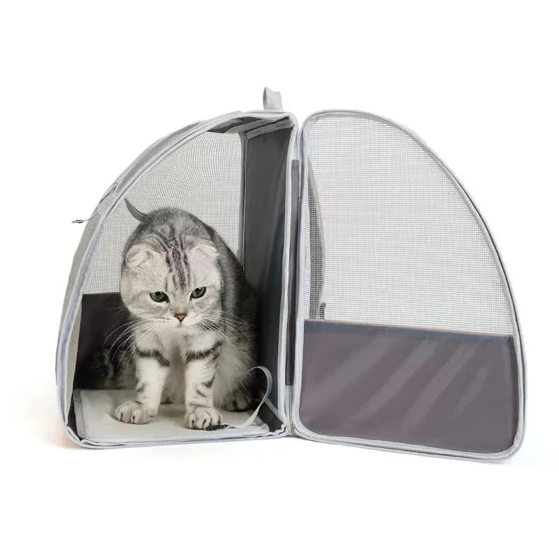 Outdoor Pet Carrier Bag – Breathable Backpack for Cats & Dogs