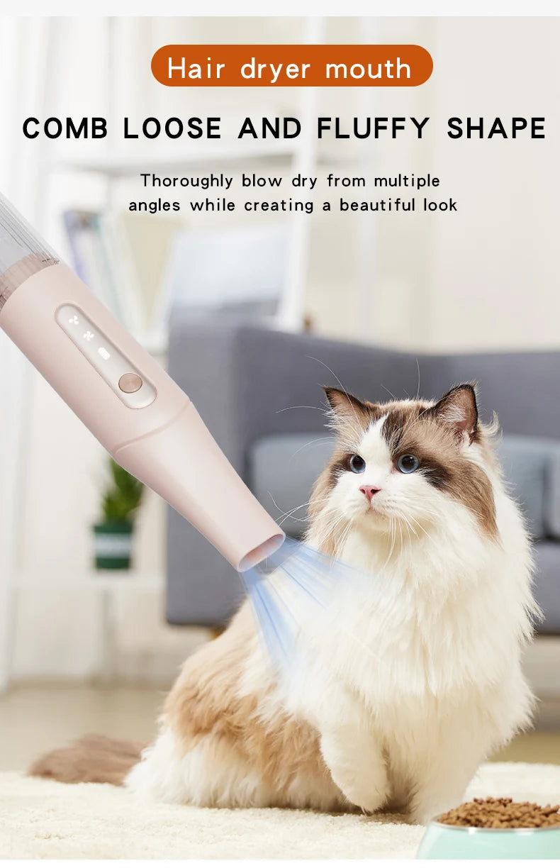 Pet Hair Dryer Blowing Comb – Strong Wind Grooming Brush with Cool Air for Dogs & Cats