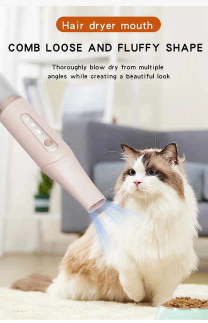 Pet Hair Dryer Blowing Comb – Strong Wind Grooming Brush with Cool Air for Dogs & Cats