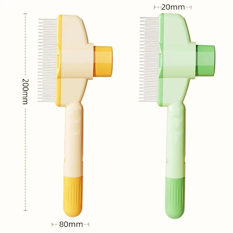 Dog & Cat Grooming Comb – Self-Cleaning Pet Hair Remover Brush with Massage Function