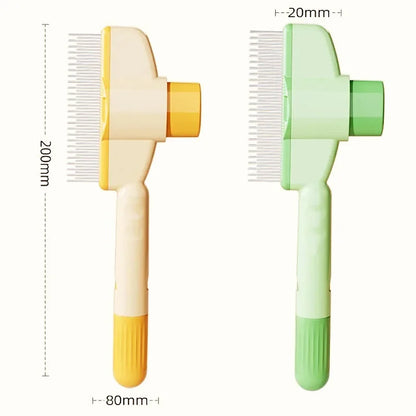 Dog & Cat Grooming Comb – Self-Cleaning Pet Hair Remover Brush with Massage Function