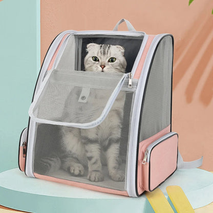 Outdoor Pet Carrier Bag – Breathable Backpack for Cats & Dogs