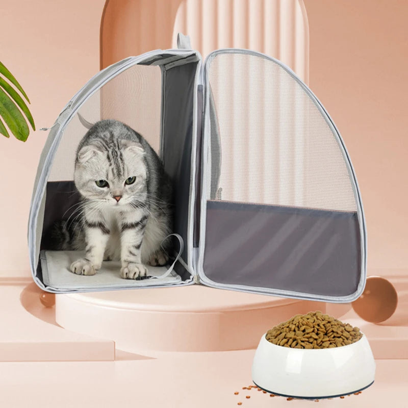 Outdoor Pet Carrier Bag – Breathable Backpack for Cats & Dogs