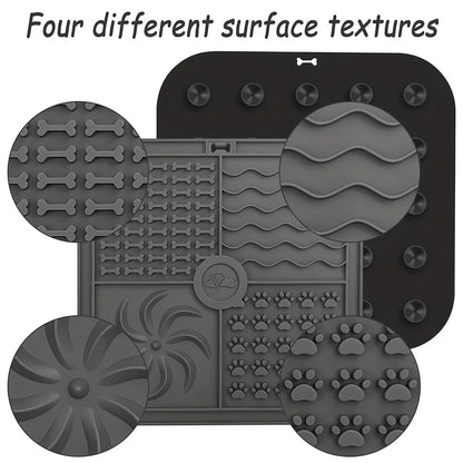Silicone Slow Feeder Mat for Dogs – Lick Pad & Bathing Distraction Plate