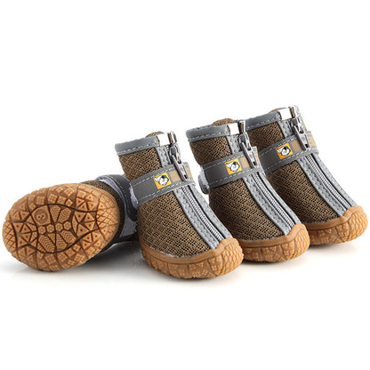 Dog Shoes Non-Slip Soles Thick Plush Protection Paw Pet Shoes