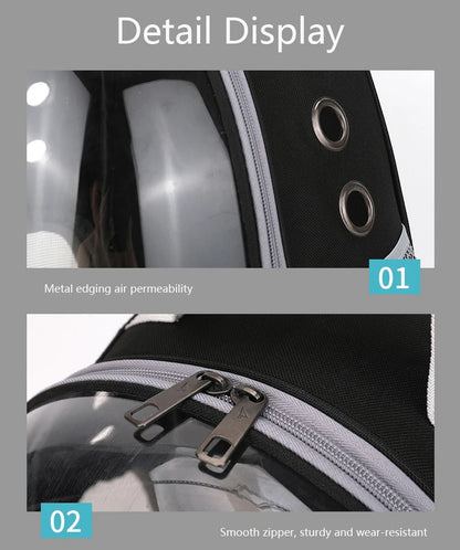 Breathable Space Backpack | Portable Pet Carrier for Cats & Puppies