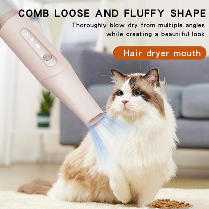 Pet Hair Dryer Blowing Comb – Strong Wind Grooming Brush with Cool Air for Dogs & Cats
