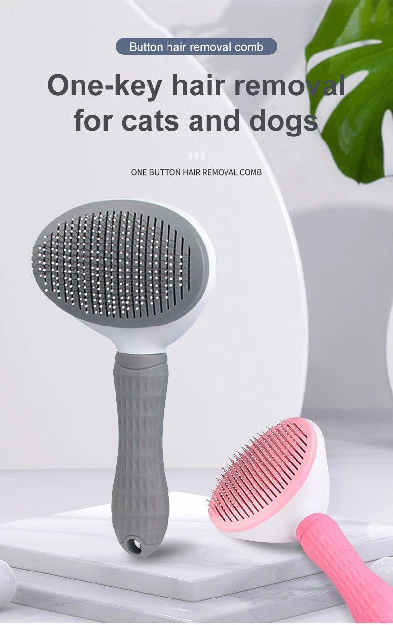 Dog & Cat Hair Remover Brush – Grooming & Bath Comb for Long Hair Pets