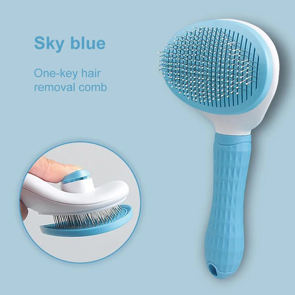 Dog & Cat Hair Remover Brush – Grooming & Bath Comb for Long Hair Pets