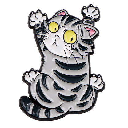 Cute Cat Enamel Pin Kawaii Animal Brooch Pines Lapel Pins Badge on Backpack Clothing Accessories Fashion Jewelry Christmas Gifts