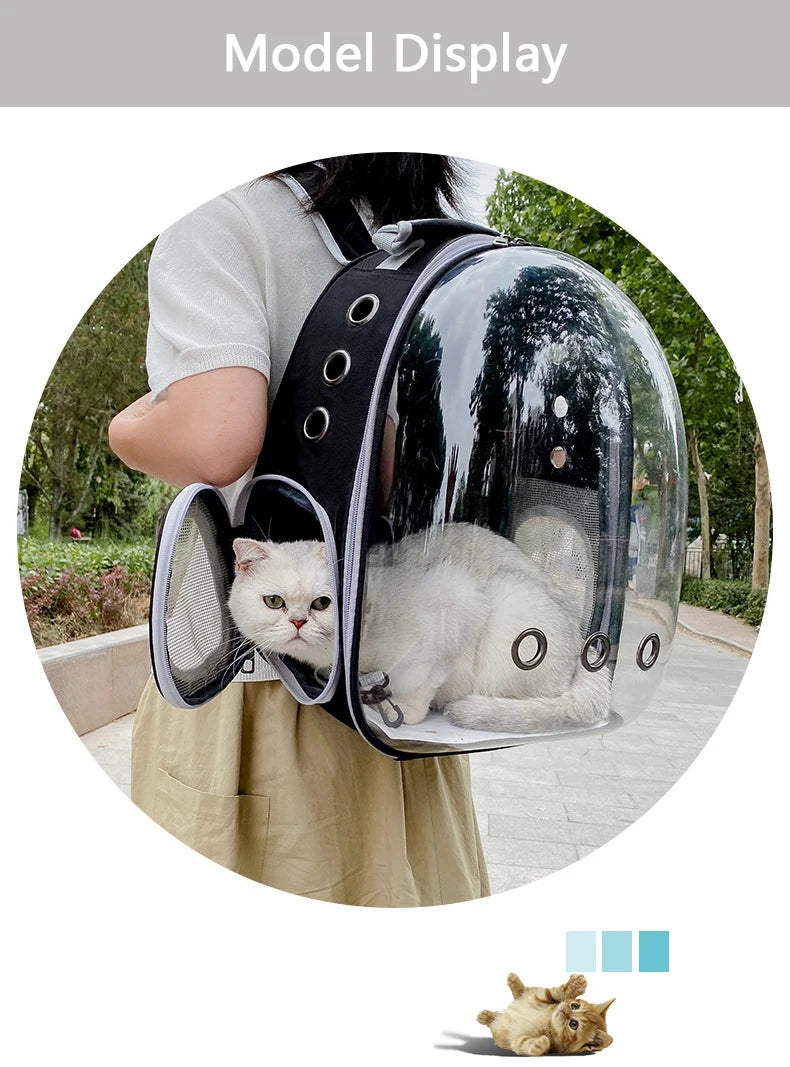 Breathable Space Backpack | Portable Pet Carrier for Cats & Puppies