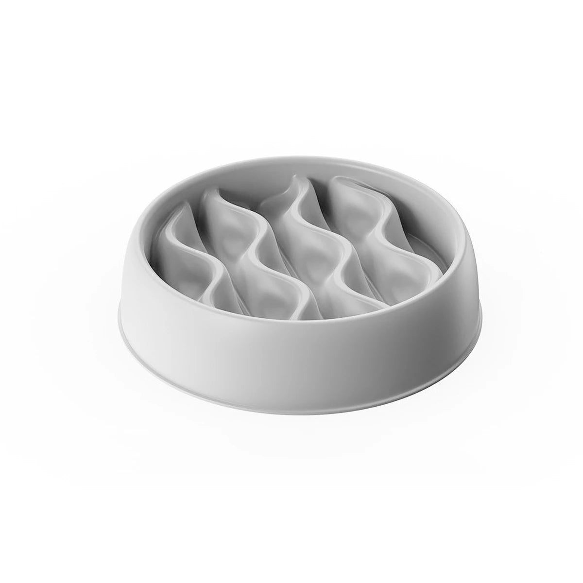 Pet Slow Feeding Bowl – Wavy Design, Dual-Purpose for Cats & Dogs