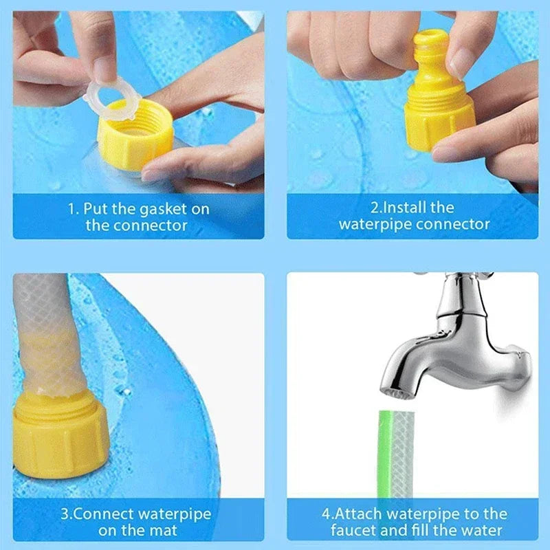 Summer Dog Toy Splash Sprinkler Pet Swimming Pool Interactive Play Water Mat Toys