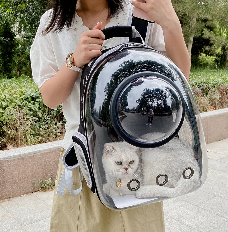 Breathable Space Backpack | Portable Pet Carrier for Cats & Puppies