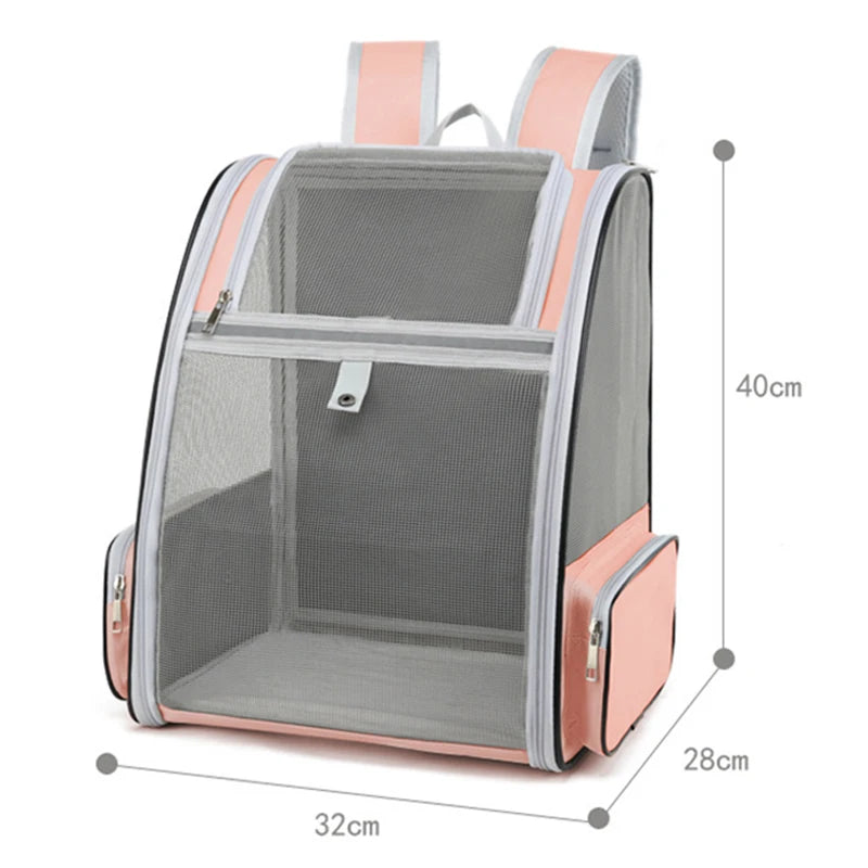 Outdoor Pet Carrier Bag – Breathable Backpack for Cats & Dogs
