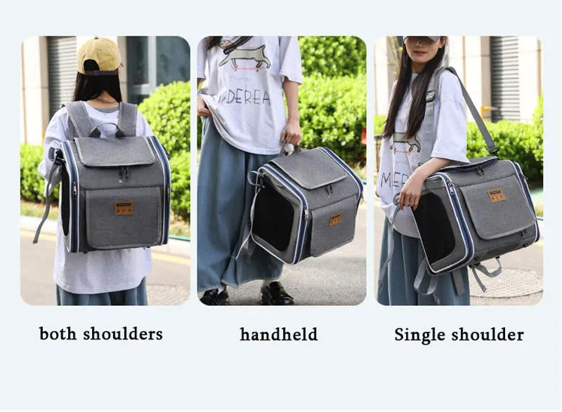 Outdoor Pet Travel Bag – Cat & Dog Carrier for Bike Rides