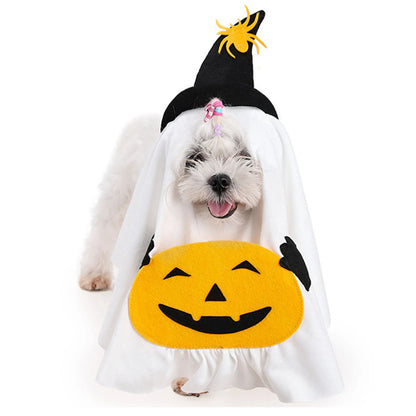 Halloween Ghost Pumpkin Dog Costume