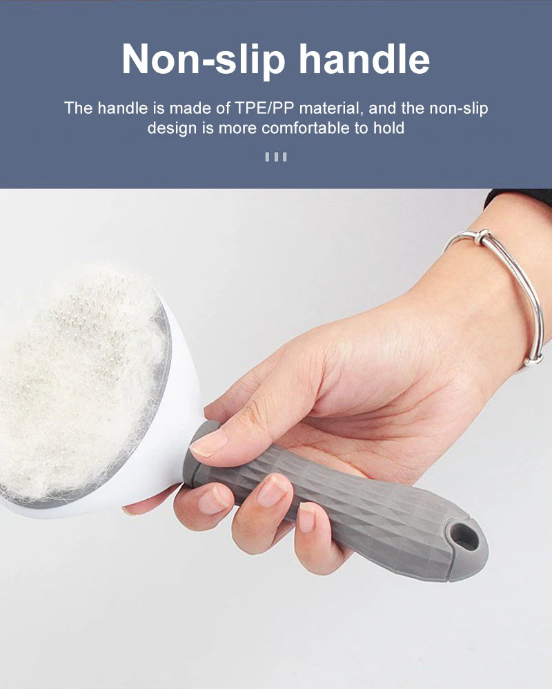 Dog & Cat Hair Remover Brush – Grooming & Bath Comb for Long Hair Pets