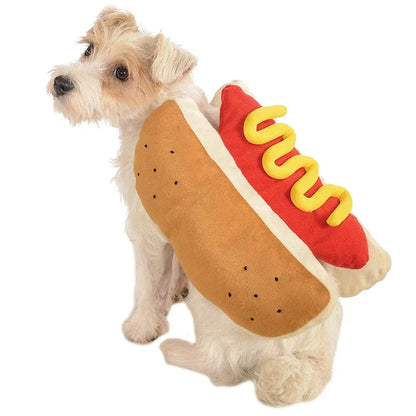 Funny Halloween Dog Costumes Hot Dog Shaped Dachshund Sausage