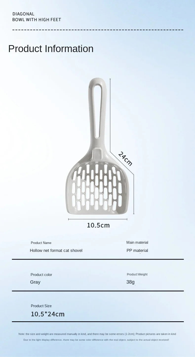 Plastic Cat Litter Scoop with Holder | Easy Clean Tool