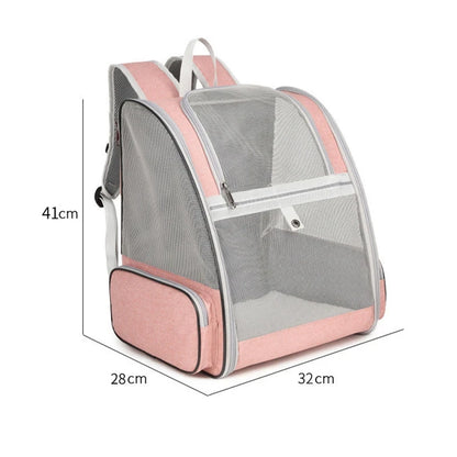 Outdoor Pet Carrier Bag – Breathable Backpack for Cats & Dogs