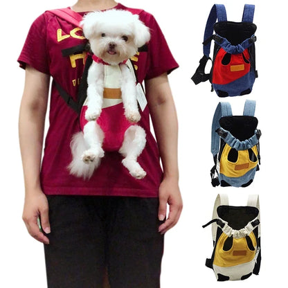 Portable Cat Carrying Bag – Stylish Canvas Backpack for Kittens & Cats