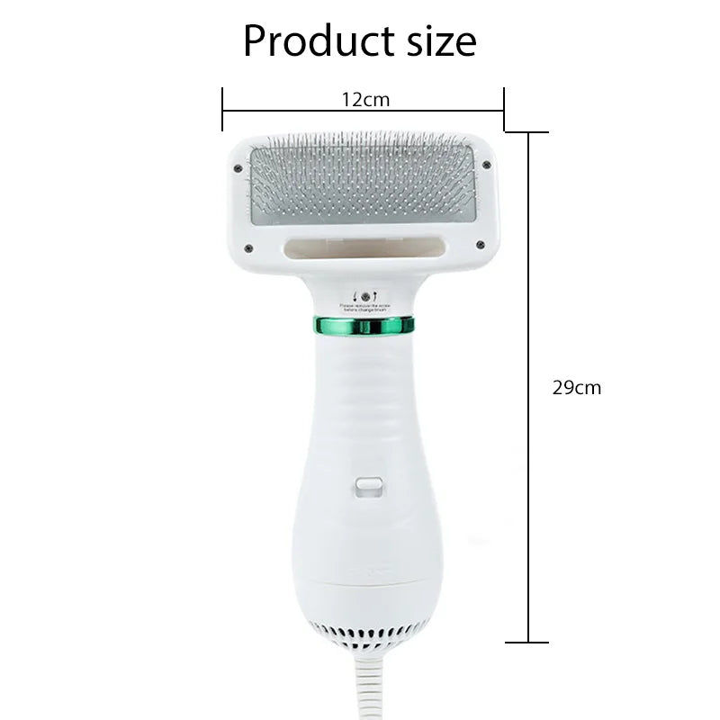 Pet Hair Dryer Brush – Portable Dog & Cat Grooming Comb