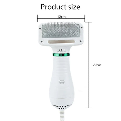 Pet Hair Dryer Brush – Portable Dog & Cat Grooming Comb