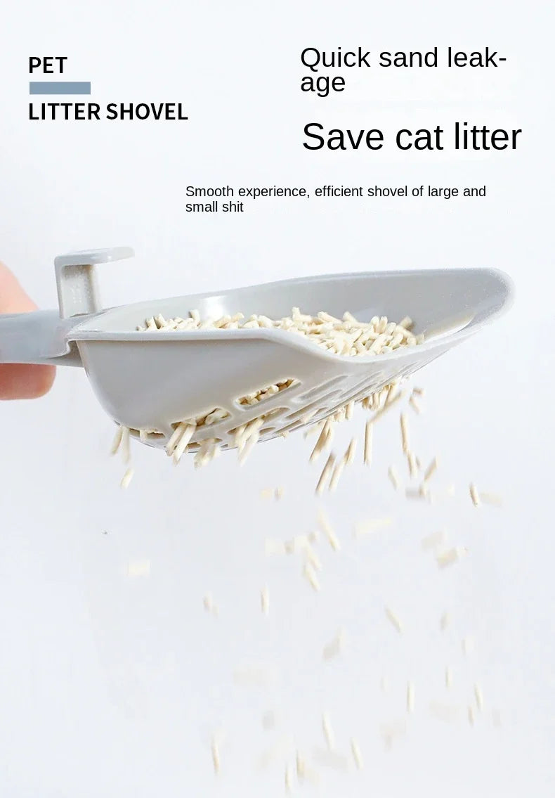 Plastic Cat Litter Scoop with Holder | Easy Clean Tool