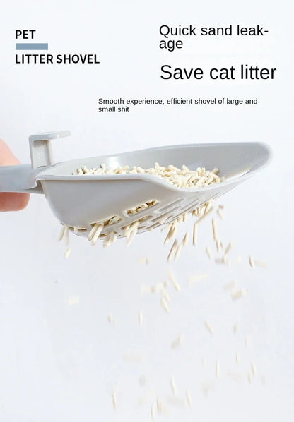 Plastic Cat Litter Scoop with Holder | Easy Clean Tool