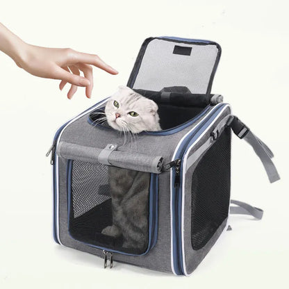 Outdoor Pet Travel Bag – Cat & Dog Carrier for Bike Rides
