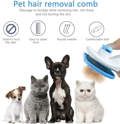 Dog & Cat Hair Remover Brush – Grooming & Bath Comb for Long Hair Pets