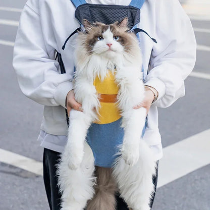 Portable Cat Carrying Bag – Stylish Canvas Backpack for Kittens & Cats