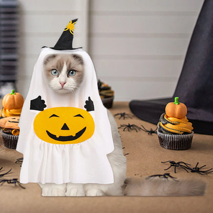 Halloween Ghost Pumpkin Dog Costume