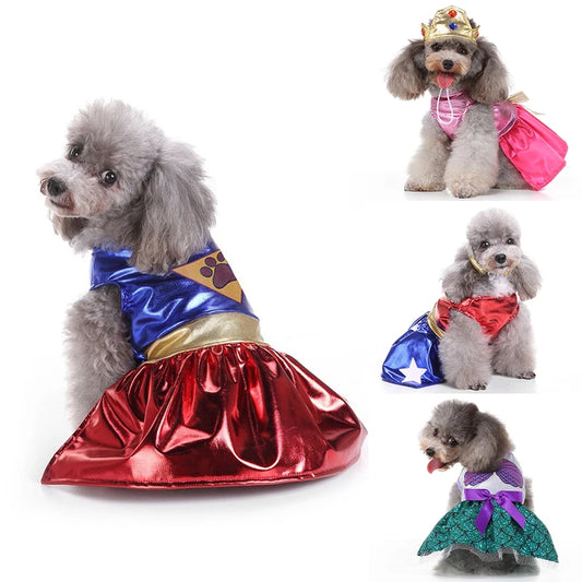 Pet Dog Dress Halloween Super Claw Skirt