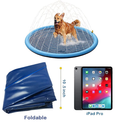 Summer Dog Toy Splash Sprinkler Pet Swimming Pool Interactive Play Water Mat Toys