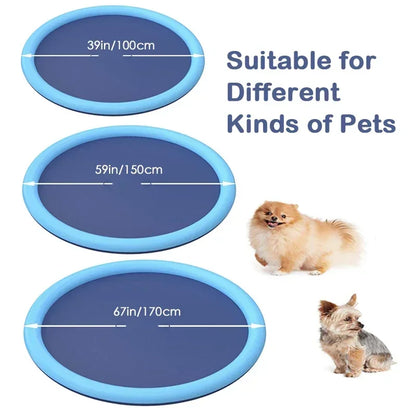 Summer Dog Toy Splash Sprinkler Pet Swimming Pool Interactive Play Water Mat Toys