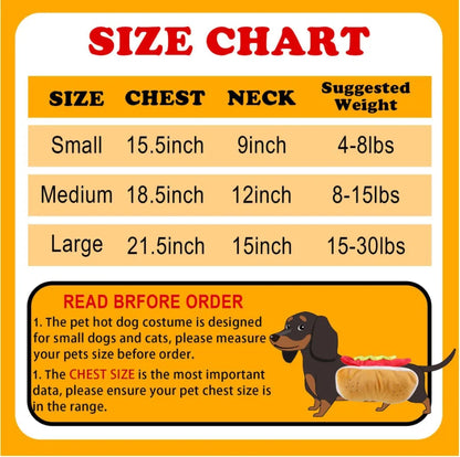 Funny Halloween Dog Costumes Hot Dog Shaped Dachshund Sausage
