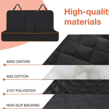 Dog Car Seat Cover for Cars Trucks SUVs  and Other Universal Pet Rear Seat Covers Specifically for Pets