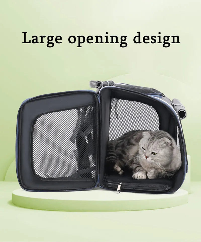 Outdoor Pet Travel Bag – Cat & Dog Carrier for Bike Rides