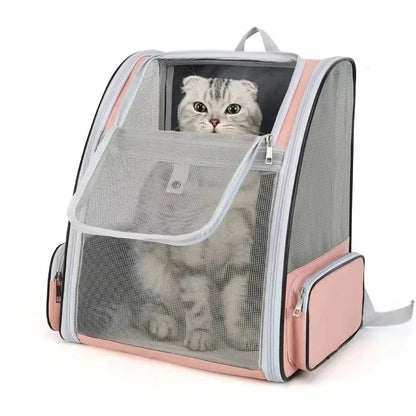 Outdoor Pet Carrier Bag – Breathable Backpack for Cats & Dogs