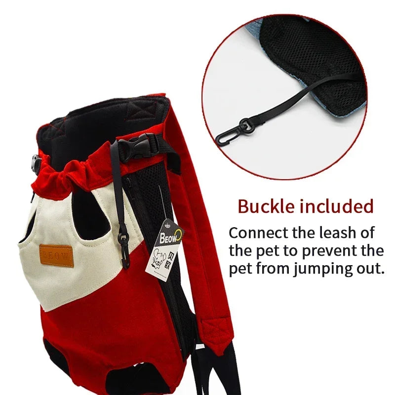 Portable Cat Carrying Bag – Stylish Canvas Backpack for Kittens & Cats