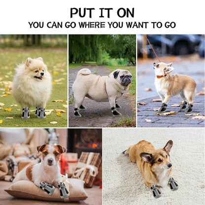 Dog Shoes Non-Slip Soles Thick Plush Protection Paw Pet Shoes