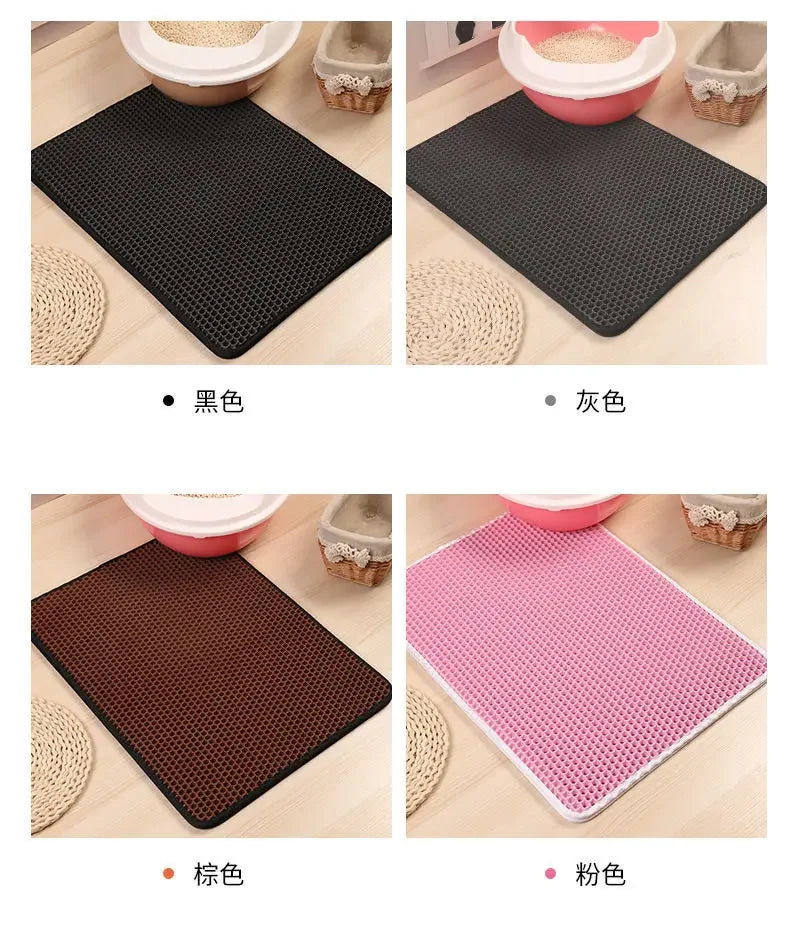 Cat Litter Mat With Double Layer Waterproof
