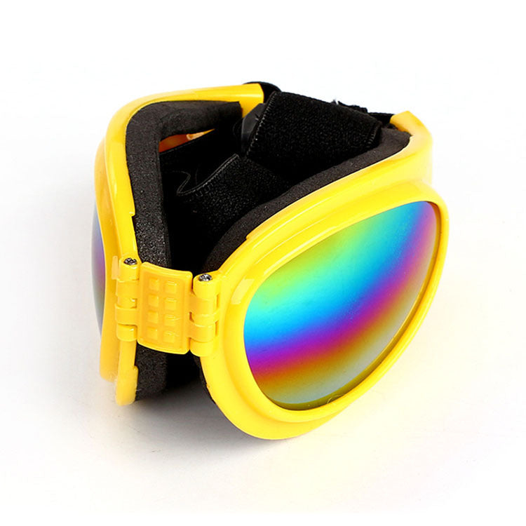 Stylish UV Protection Dog Shades - Adjustable Head Strap, Scratch-Resistant Lenses, Safe and Fashionable Eye Care for Pets