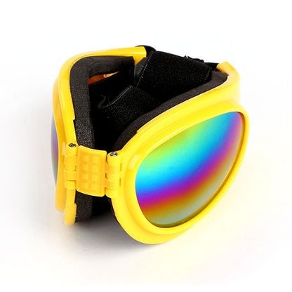 Stylish UV Protection Dog Shades - Adjustable Head Strap, Scratch-Resistant Lenses, Safe and Fashionable Eye Care for Pets
